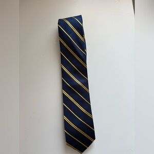 Classic Navy and Gold Striped Tie